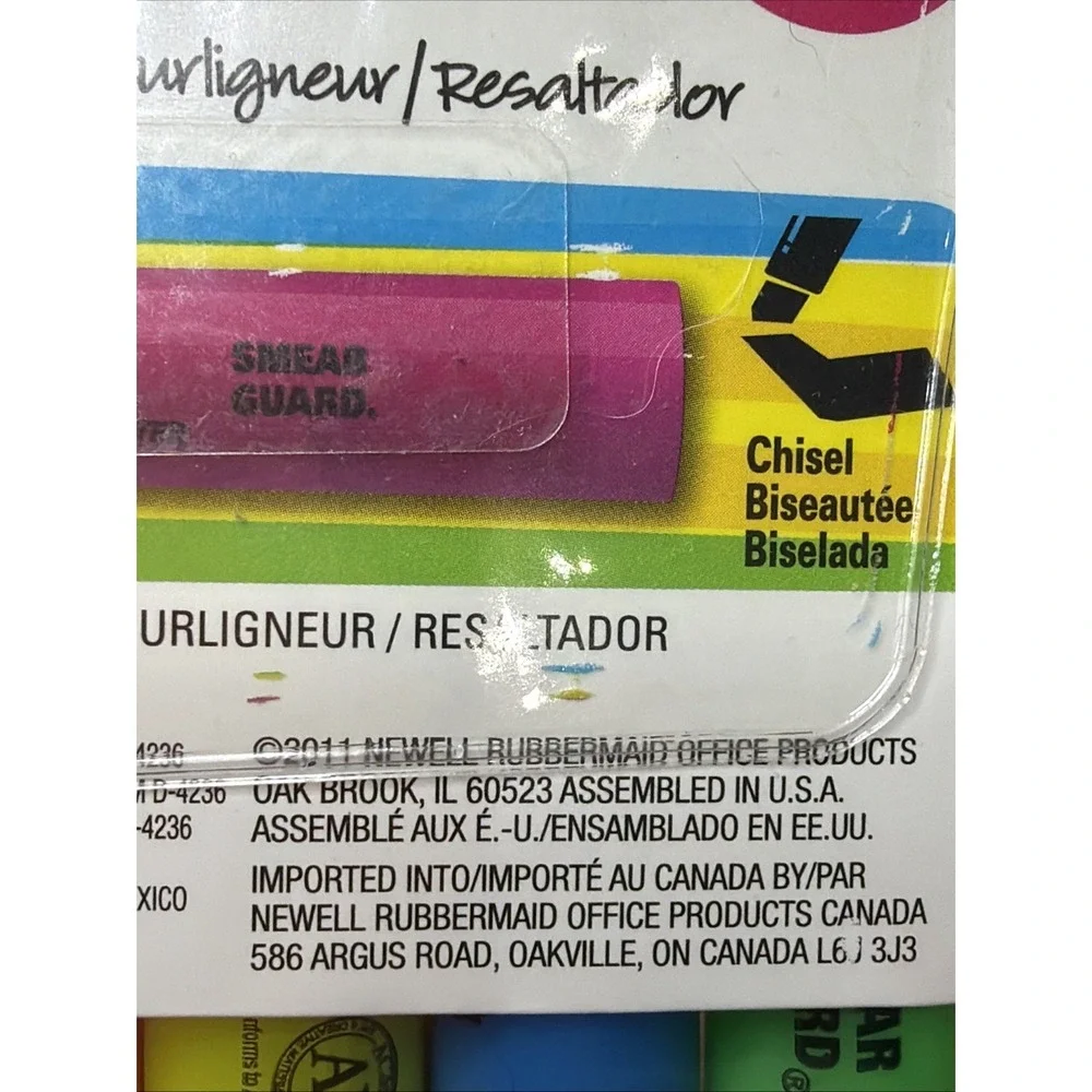 Sharpie Highlighter 25076 With Smear Guard, 6-Color Assortment